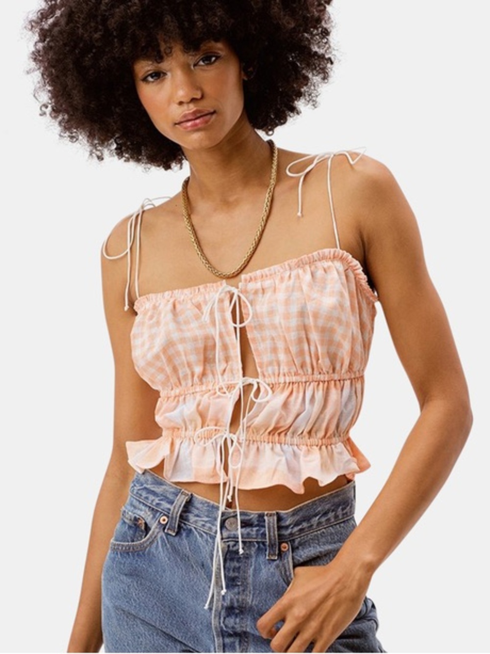 For Love & Lemons Allyson Top in Tangerine 🍊